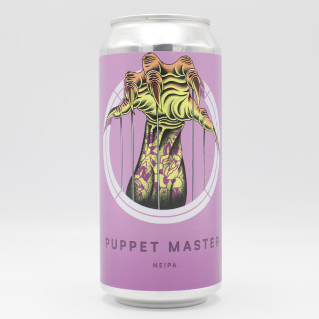 This is a can of Otherworld - Puppet Master - 6% (440ml). It is a IPA craft beer available to buy from Ghost Whale, voted London's best craft beer shop.