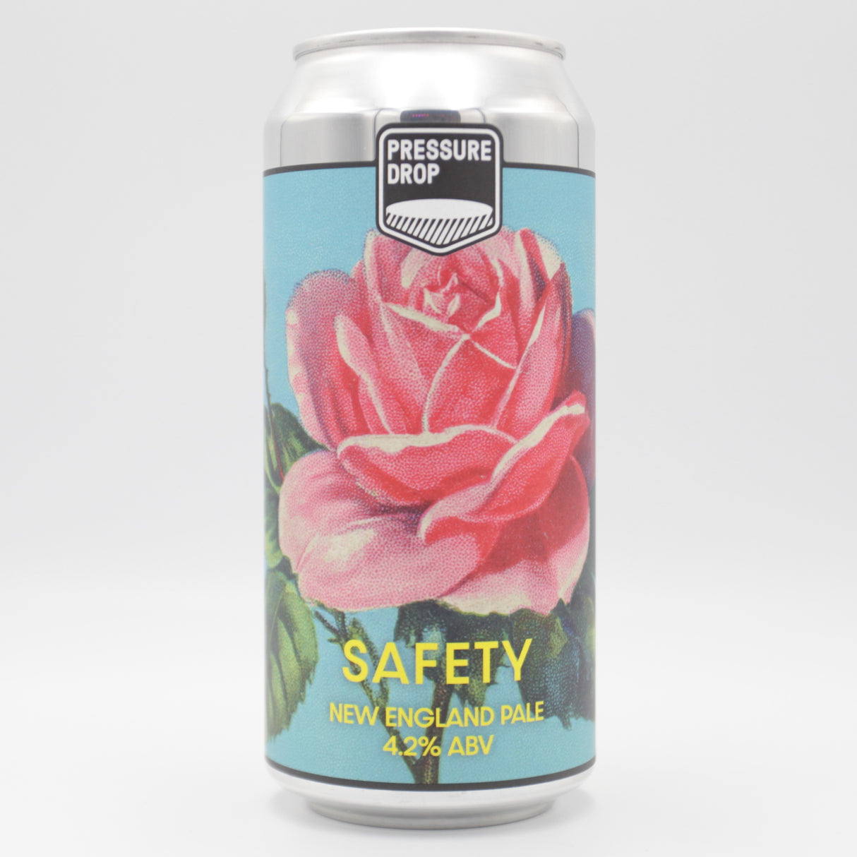 This is a can of Pressure Drop - Safety - 4.2% (440ml). It is a Pale Ale craft beer available to buy from Ghost Whale, voted London's best craft beer shop.