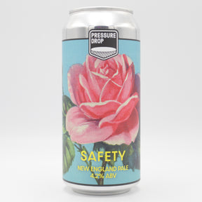 This is a can of Pressure Drop - Safety - 4.2% (440ml). It is a Pale Ale craft beer available to buy from Ghost Whale, voted London's best craft beer shop.