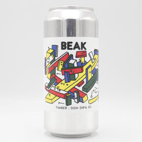 This is a can of Beak - Timber - 8% (440ml). It is a Double IPA craft beer available to buy from Ghost Whale, voted London's best craft beer shop.