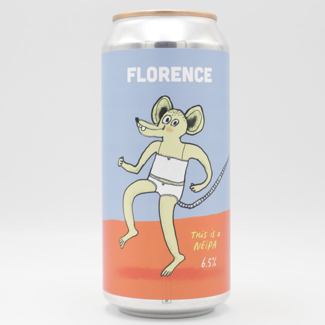 This is a can of Pretty Decent - Florence - 6.5% (440ml). It is a IPA craft beer available to buy from Ghost Whale, voted London's best craft beer shop.