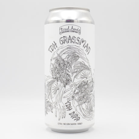 This is a can of Tired Hands - TDH Grassman - 8.6% (473ml). It is a Double IPA craft beer available to buy from Ghost Whale, voted London's best craft beer shop.