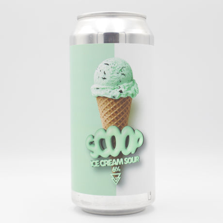 This is a can of Azvex - Scoop: Mint Choc Chip - 6% (440ml). It is a Sour craft beer available to buy from Ghost Whale, voted London's best craft beer shop.