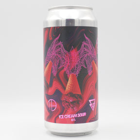 This is a can of Azvex / Mortalis - Hydra Scoop - 6% (440ml). It is a Sour craft beer available to buy from Ghost Whale, voted London's best craft beer shop.