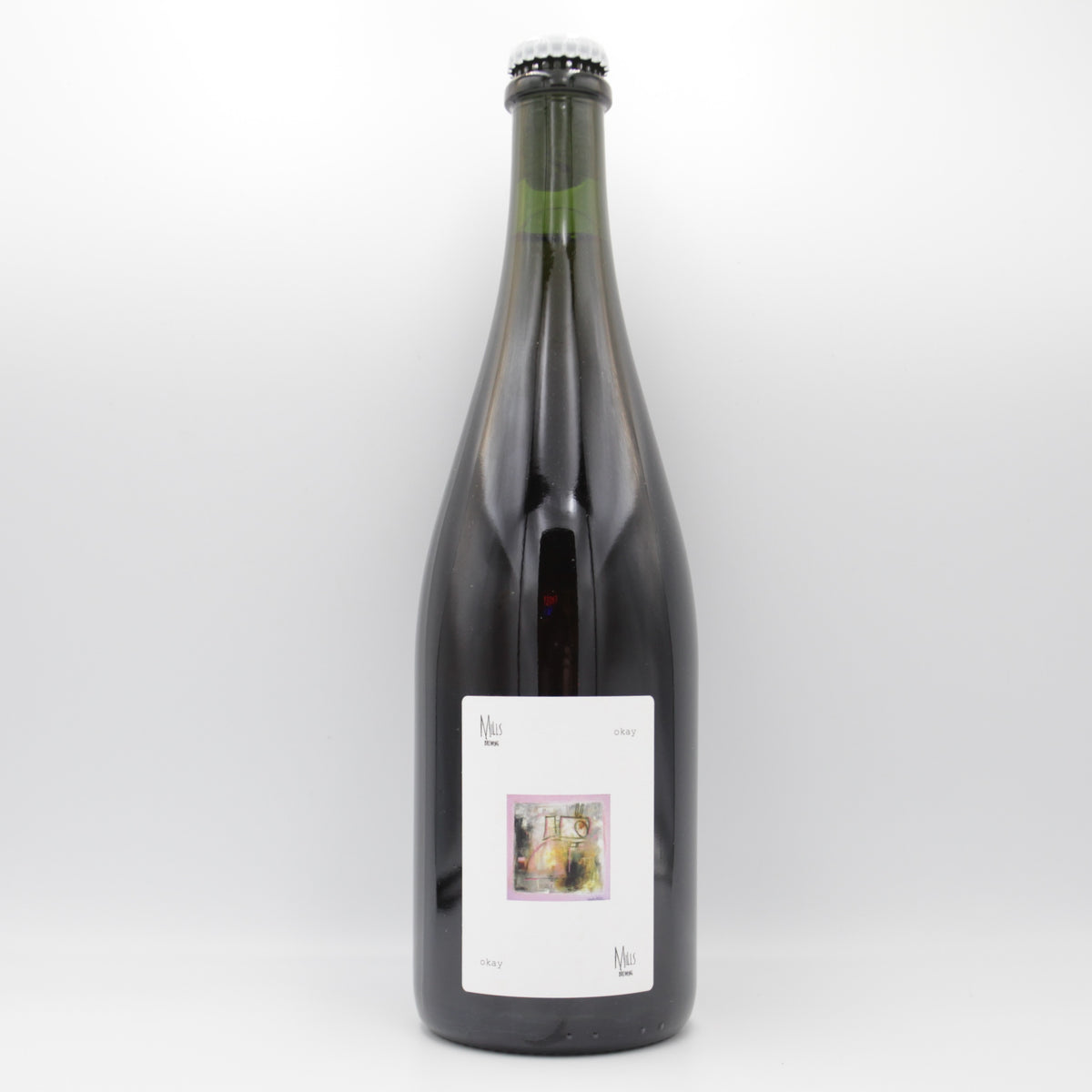 This is a sharing bottle of Mills Brewing - Okay (Blend 3) - 7.2% (750ml). It is a Wild Ale craft beer available to buy from Ghost Whale, voted London's best craft beer shop.