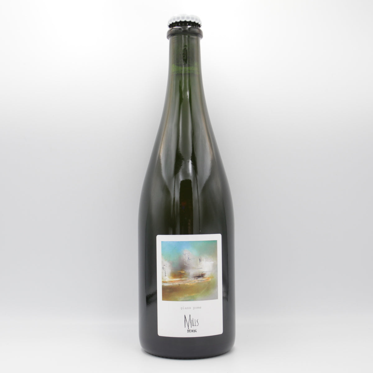 This is a sharing bottle of Mills Brewing - Glass Pome - 7.5% (750ml). It is a Wild Ale craft beer available to buy from Ghost Whale, voted London's best craft beer shop.