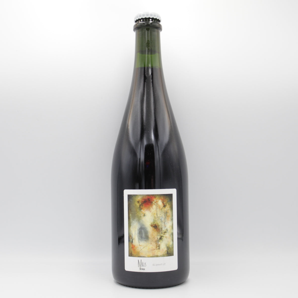 This is a sharing bottle of Mills Brewing - Digestif - 5.7% (750ml). It is a Wild Ale craft beer available to buy from Ghost Whale, voted London's best craft beer shop.