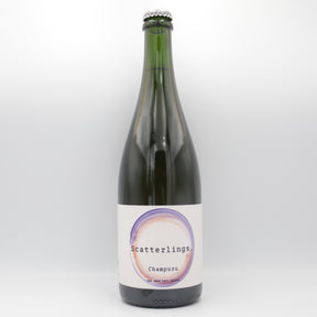This is a sharing bottle of Scatterlings - Champuru - 5.8% (750ml). It is a Saison craft beer available to buy from Ghost Whale, voted London's best craft beer shop.