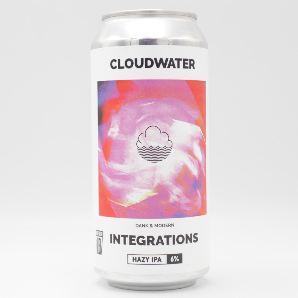 This is a can of Cloudwater - Integrations - 6% (440ml). It is a IPA craft beer available to buy from Ghost Whale, voted London's best craft beer shop.
