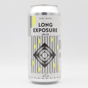 This is a can of Fuerst Wiacek - Long Exposure - 6.8% (440ml). It is a IPA craft beer available to buy from Ghost Whale, voted London's best craft beer shop.