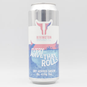 This is a can of Rivington / Fair Isle - Every Wave That Rolls - 4% (500ml). It is a Saison craft beer available to buy from Ghost Whale, voted London's best craft beer shop.