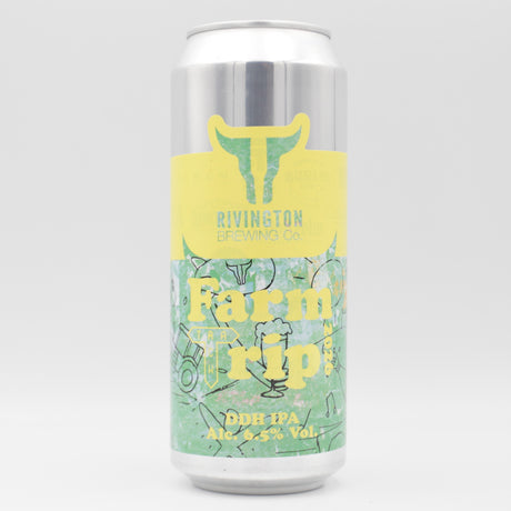 This is a can of Rivington / Track - Farm Trip (2026) - 6.5% (500ml). It is a IPA craft beer available to buy from Ghost Whale, voted London's best craft beer shop.