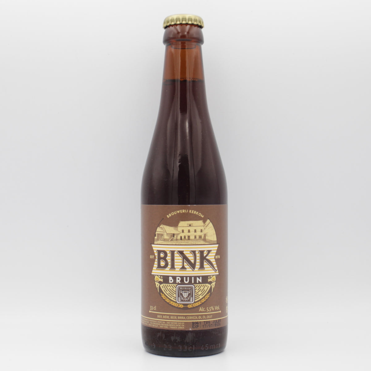 This is a bottle of Brouwerij De Ranke - Bink Brune - 5.5% (330ml). It is a Brown Ale craft beer available to buy from Ghost Whale, voted London's best craft beer shop.