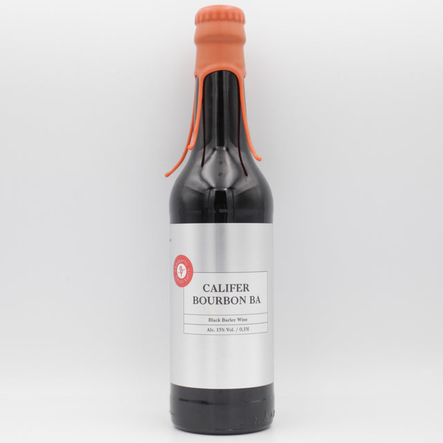 This is a bottle of Puhaste - Califer Bourbon BA (Silver Series) - 13% (330ml). It is a Barley Wine craft beer available to buy from Ghost Whale, voted London's best craft beer shop.