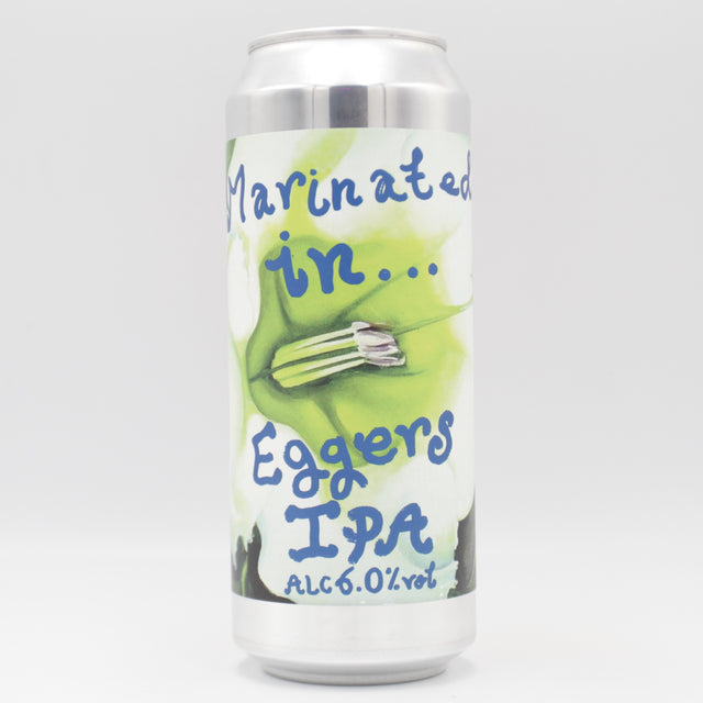 This is a can of DEYA - Marinated In Eggers - 6% (500ml). It is a IPA craft beer available to buy from Ghost Whale, voted London's best craft beer shop.
