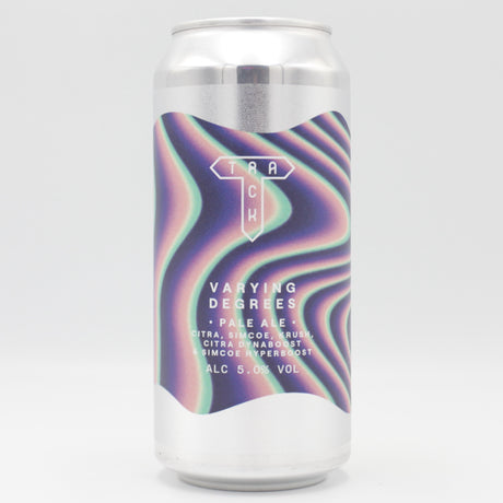 This is a can of Track - Varying Degrees - 5% (440ml). It is a Pale Ale craft beer available to buy from Ghost Whale, voted London's best craft beer shop.