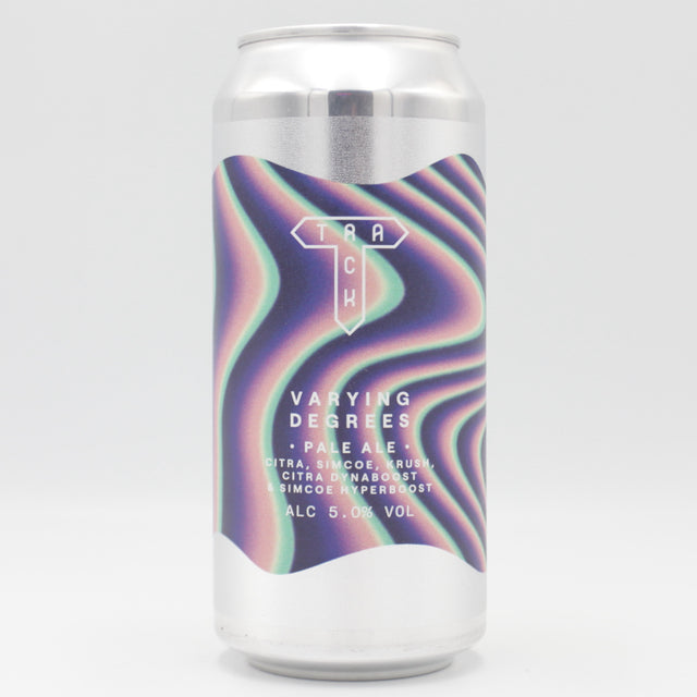 This is a can of Track - Varying Degrees - 5% (440ml). It is a Pale Ale craft beer available to buy from Ghost Whale, voted London's best craft beer shop.