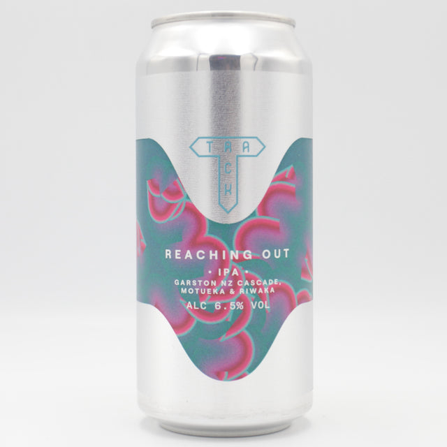 This is a can of Track - Reaching Out - 6.5% (440ml). It is a IPA craft beer available to buy from Ghost Whale, voted London's best craft beer shop.