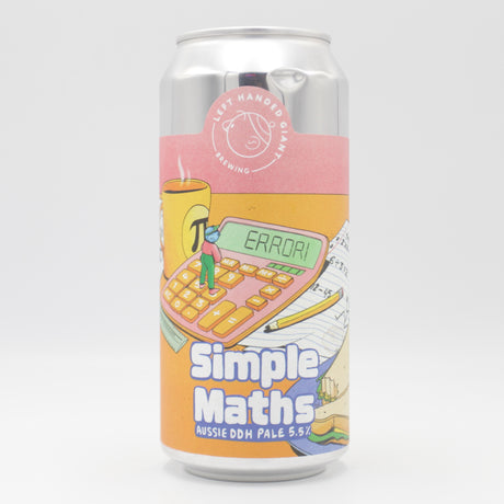 This is a can of Left Handed Giant - Simple Maths - 5.5% (440ml). It is a Pale Ale craft beer available to buy from Ghost Whale, voted London's best craft beer shop.