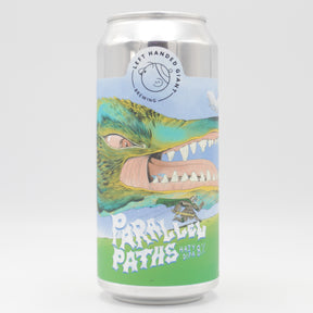 This is a can of Left Handed Giant - Parallel Paths - 8% (440ml). It is a Double IPA craft beer available to buy from Ghost Whale, voted London's best craft beer shop.