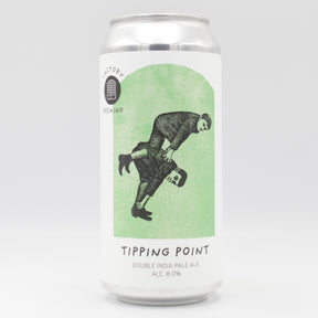 This is a can of Factory Brewing - Tipping Point - 8% (440ml). It is a Double IPA craft beer available to buy from Ghost Whale, voted London's best craft beer shop.