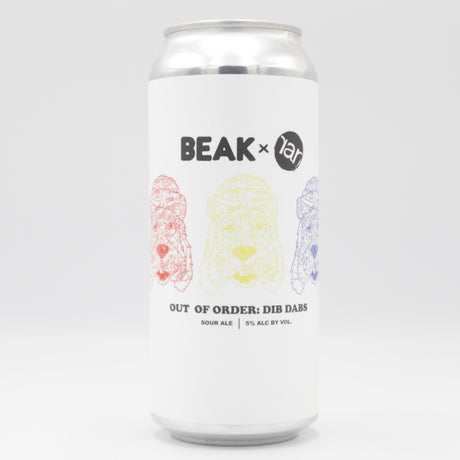 This is a can of RAR Brewing / Beak - Dib Dabs - 5% (470ml). It is a Sour craft beer available to buy from Ghost Whale, voted London's best craft beer shop.