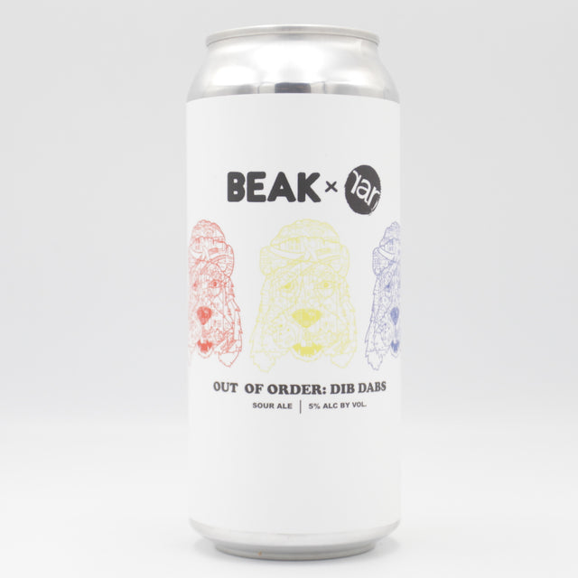 This is a can of RAR Brewing / Beak - Dib Dabs - 5% (470ml). It is a Sour craft beer available to buy from Ghost Whale, voted London's best craft beer shop.