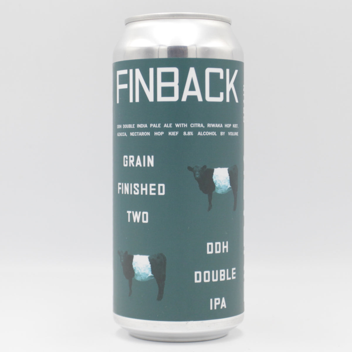 This is a can of Finback / Fidens - Grain Finished Two - 8.8% (473ml). It is a Double IPA craft beer available to buy from Ghost Whale, voted London's best craft beer shop.