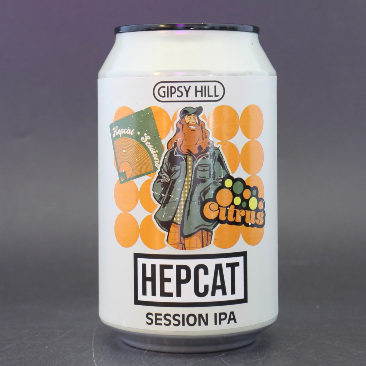 This is a can of Gipsy Hill - Hepcat - 4.6% (330ml). It is a Session IPA craft beer available to buy from Ghost Whale, voted London's best craft beer shop.