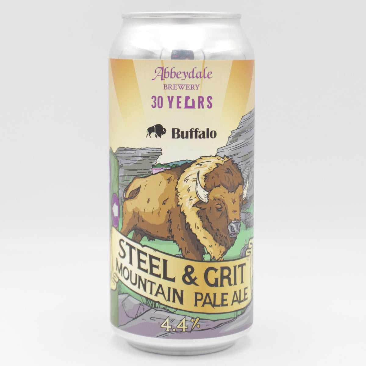 This is a can of Abbeydale - Steel & Grit - 4.4% (440ml). It is a Pale Ale craft beer available to buy from Ghost Whale, voted London's best craft beer shop.