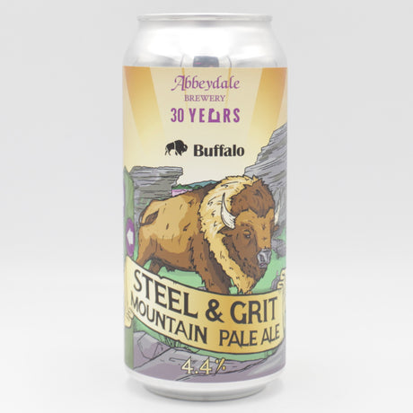 This is a can of Abbeydale - Steel & Grit - 4.4% (440ml). It is a Pale Ale craft beer available to buy from Ghost Whale, voted London's best craft beer shop.