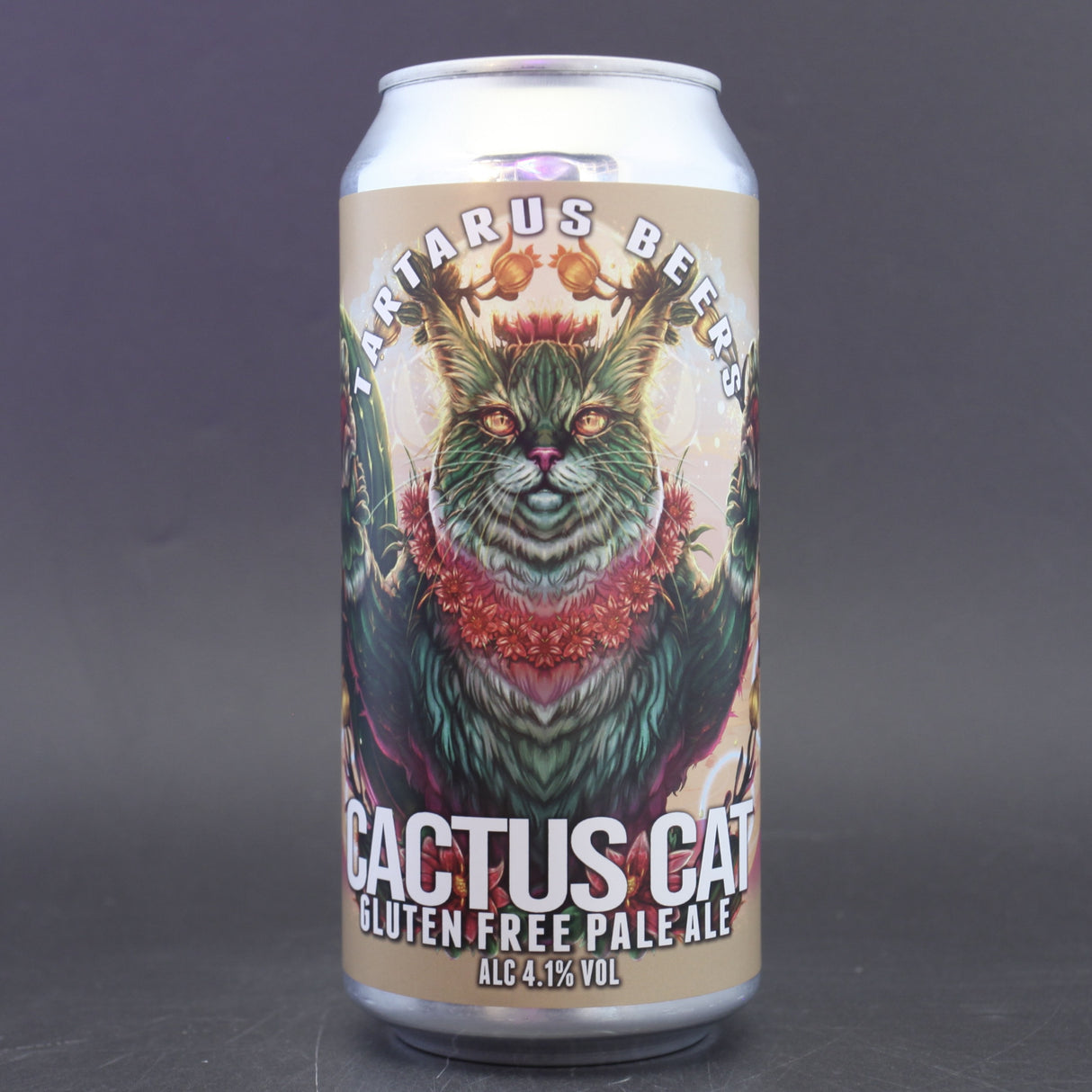 This is a can of Tartarus - Cactus Cat - 4.1% (440ml). It is a Pale Ale craft beer available to buy from Ghost Whale, voted London's best craft beer shop.