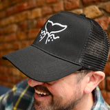 Ghost Whale Embroidered Trucker Hat