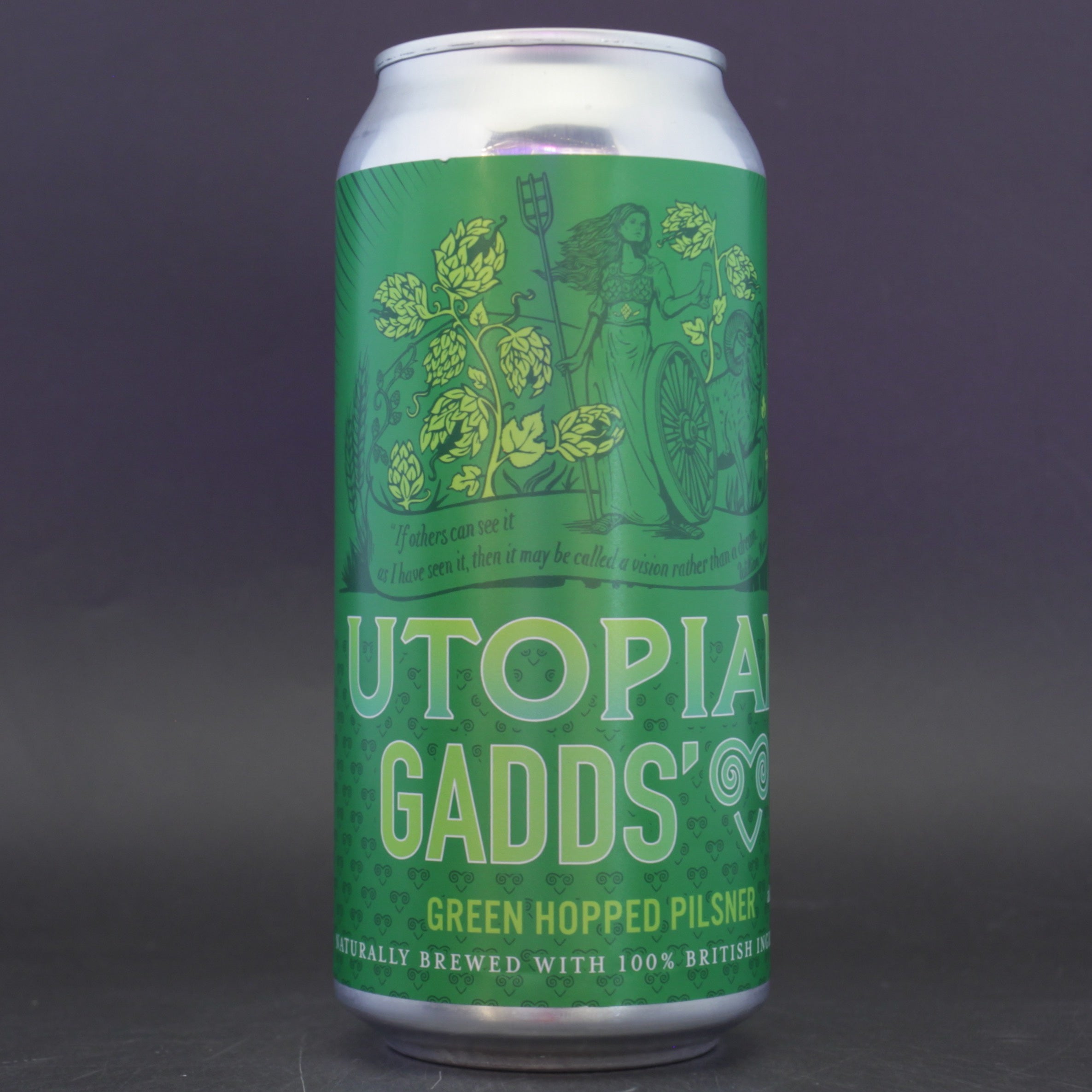 Utopian - Green Hopped Pilsner: 2024 - 5% (440ml) - Ghost Whale