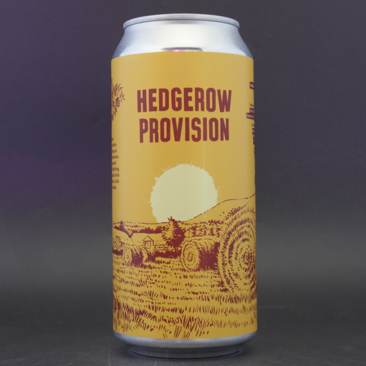 This is a can of Burning Sky - Hedgerow Provision - 6.2% (440ml). It is a Saison craft beer available to buy from Ghost Whale, voted London's best craft beer shop.