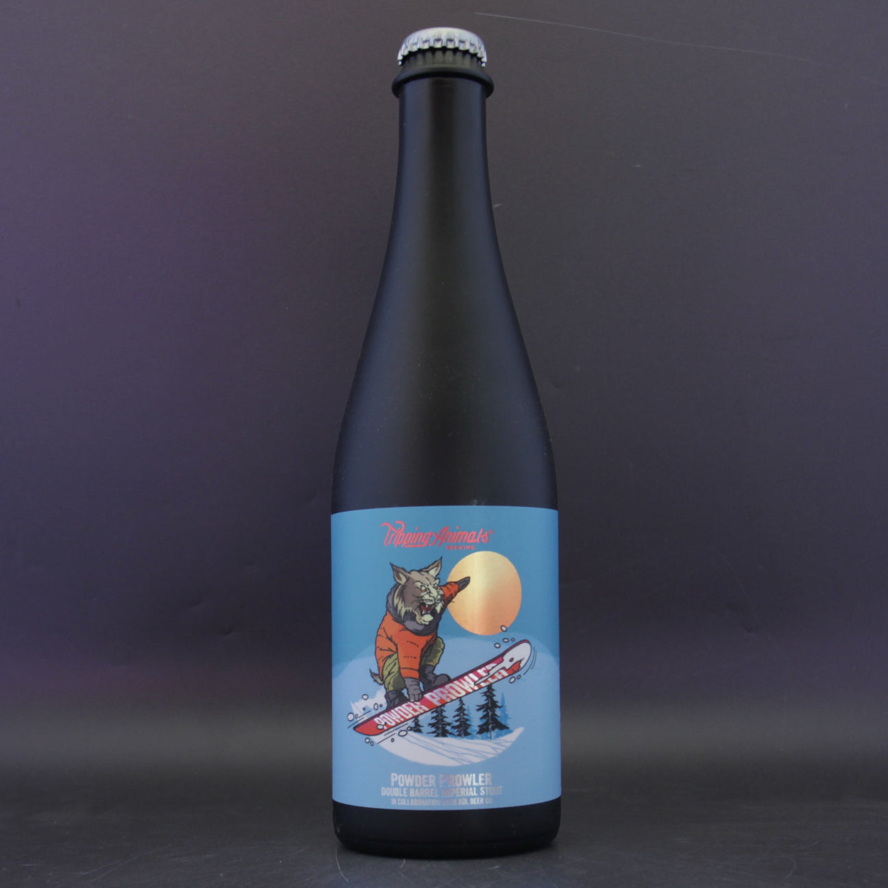 This is a bottle of Tripping Animals - Powder Prowler / Xül Beer Co - 14% (500ml). It is a Imperial Stout / Porter craft beer available to buy from Ghost Whale, voted London's best craft beer shop.