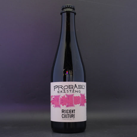 This is a bottle of Resident Culture - Probably Existing  - 13% (500ml). It is a Imperial Stout / Porter craft beer available to buy from Ghost Whale, voted London's best craft beer shop.