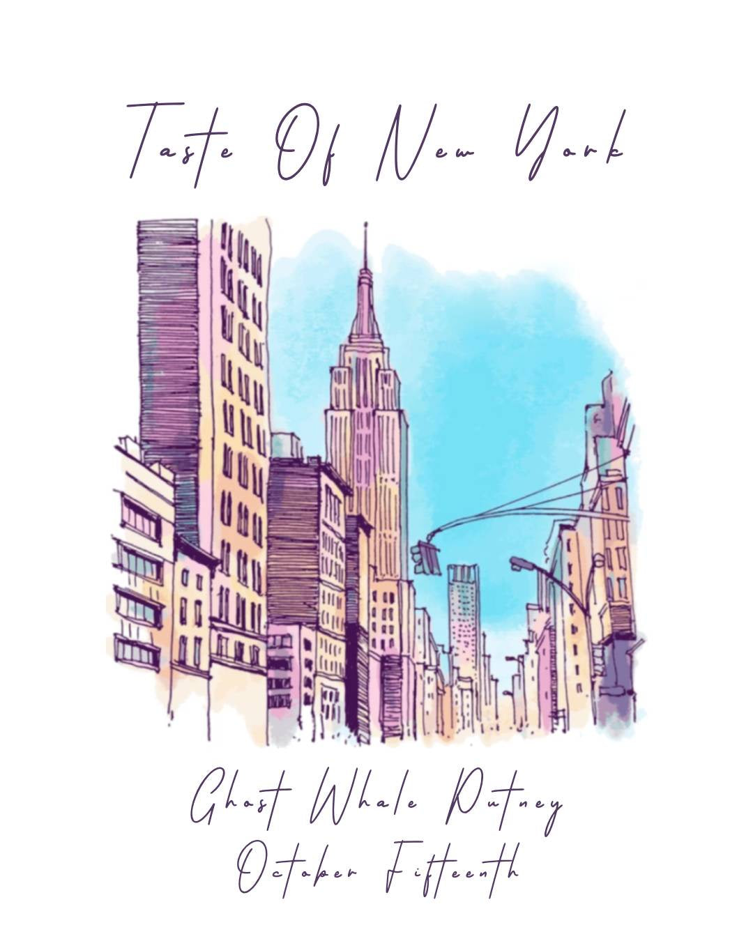 This is a event ticket of Taste Of New York - Wednesday 15th October @ Ghost Whale Putney. It is a  craft  available to buy from Ghost Whale, voted London's best craft beer shop.