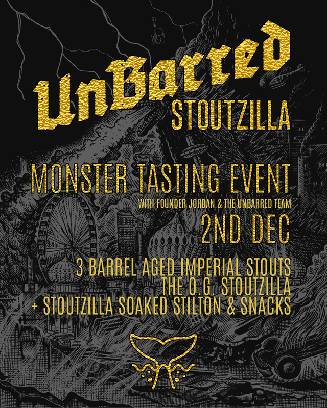 This is a event ticket of Unbarred - Meet The Brewer Stout Tasting Event - 2nd December. It is a  craft  available to buy from Ghost Whale, voted London's best craft beer shop.