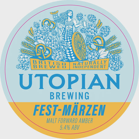 This is a crowler of CROWLER - Utopian - Fest Marzen - 5.4% (500ml). It is a Lager / Pilsner / Kölsch craft beer available to buy from Ghost Whale, voted London's best craft beer shop.