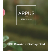 This is a crowler of CROWLER - Arpus Brewing Co - TDH Riwaka Galaxy DIPA - 8% (500ml). It is a Double IPA craft beer available to buy from Ghost Whale, voted London's best craft beer shop.