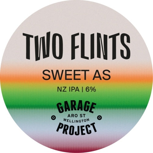 This is a crowler of CROWLER - Two Flints - Sweet As - 6% (500ml). It is a IPA craft beer available to buy from Ghost Whale, voted London's best craft beer shop.