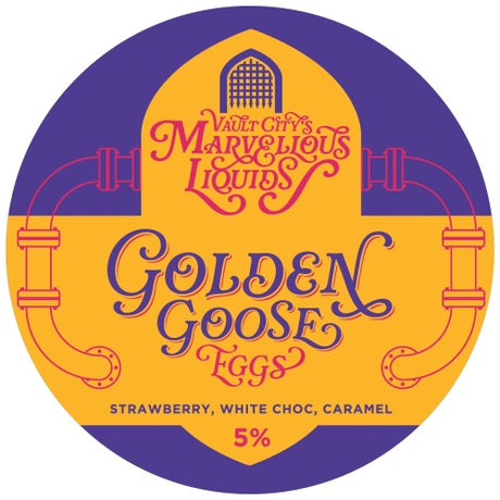 This is a crowler of CROWLER - Vault City - Golden Goose Eggs - 5% (500ml). It is a Sour craft beer available to buy from Ghost Whale, voted London's best craft beer shop.