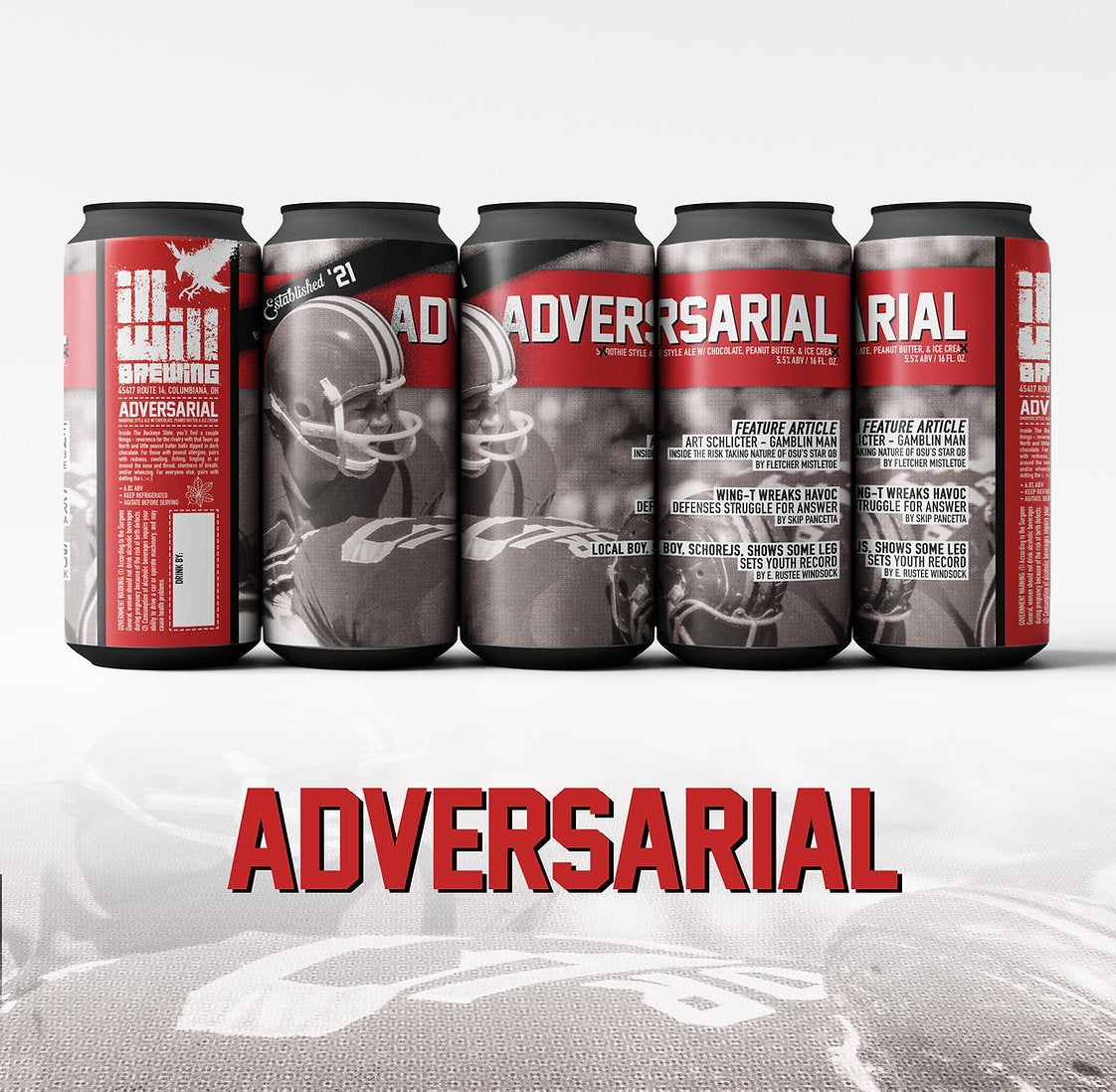 This is a can of Ill Will - **PRE-ORDER** Adversarial - 5.5% (470ml). It is a Sour craft beer available to buy from Ghost Whale, voted London's best craft beer shop.