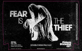 This is a can of *PRE-ORDER* Fidens - Fear Is The Thief - 8% (473ml). It is a Double IPA craft beer available to buy from Ghost Whale, voted London's best craft beer shop.
