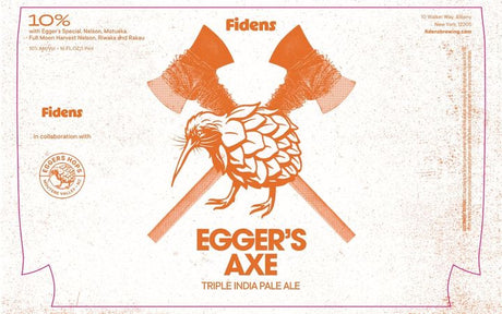 This is a can of *PRE-ORDER* Fidens - Egger's Axe - 10% (473ml). It is a Triple IPA craft beer available to buy from Ghost Whale, voted London's best craft beer shop.