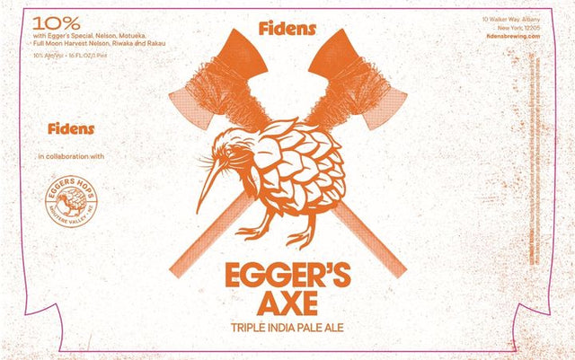 This is a can of *PRE-ORDER* Fidens - Egger's Axe - 10% (473ml). It is a Triple IPA craft beer available to buy from Ghost Whale, voted London's best craft beer shop.