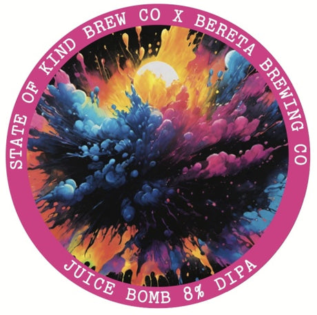 This is a crowler of CROWLER - State Of Kind - Juice Bomb - 8% (500ml). It is a Double IPA craft beer available to buy from Ghost Whale, voted London's best craft beer shop.