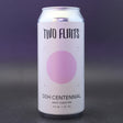 This is a can of Two Flints - DDH Centennial - 6% (440ml). It is a IPA craft beer available to buy from Ghost Whale, voted London's best craft beer shop.