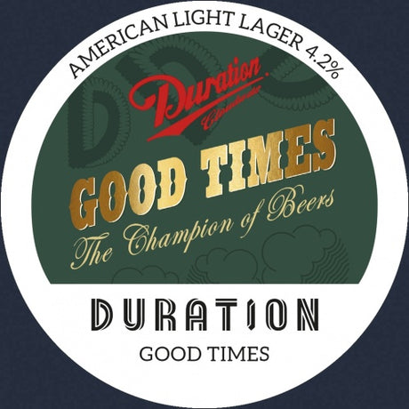 This is a crowler of CROWLER - Duration - Good Times - 4.2% (500ml). It is a Lager / Pilsner / Kölsch craft beer available to buy from Ghost Whale, voted London's best craft beer shop.